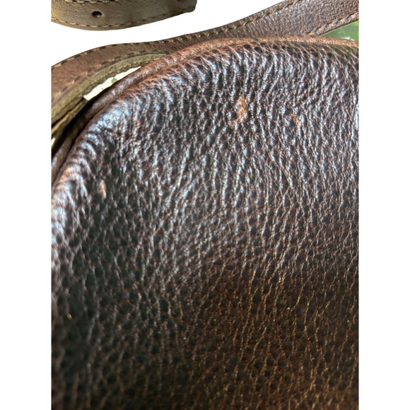 Portland Leather Goods PLG Brown Leather Small Circle Crossbody Bag - Picture 3 of 4